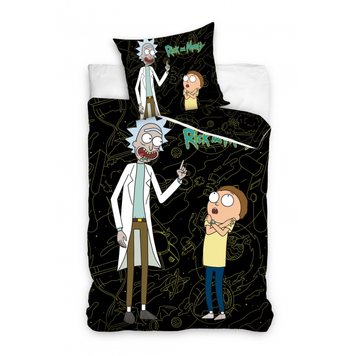 Rick and Morty Bettbezug Set Kinder Bettwäsche Einzel & Doppel,Passende Handtuch 