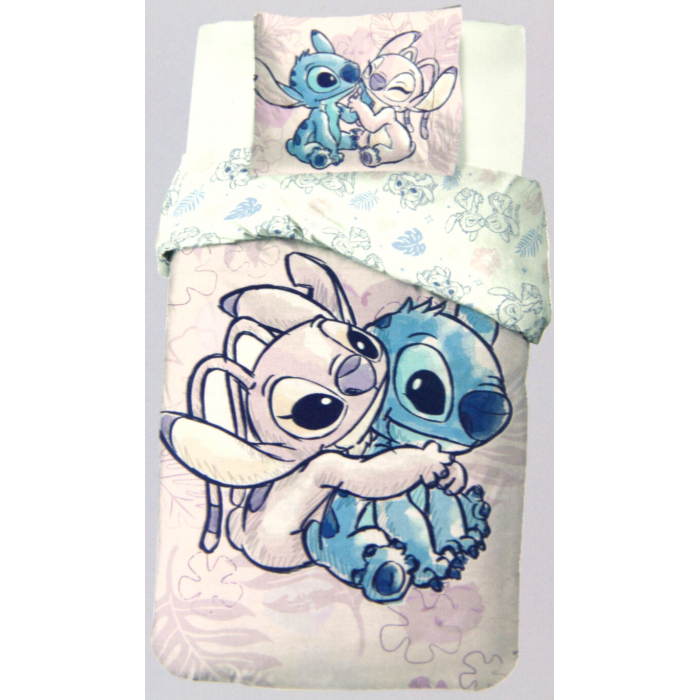 Disney Lilo and Stitch Kinderbettwäsche Wendebettwäsche LIS002 135x200 cm + 80x80 cm
